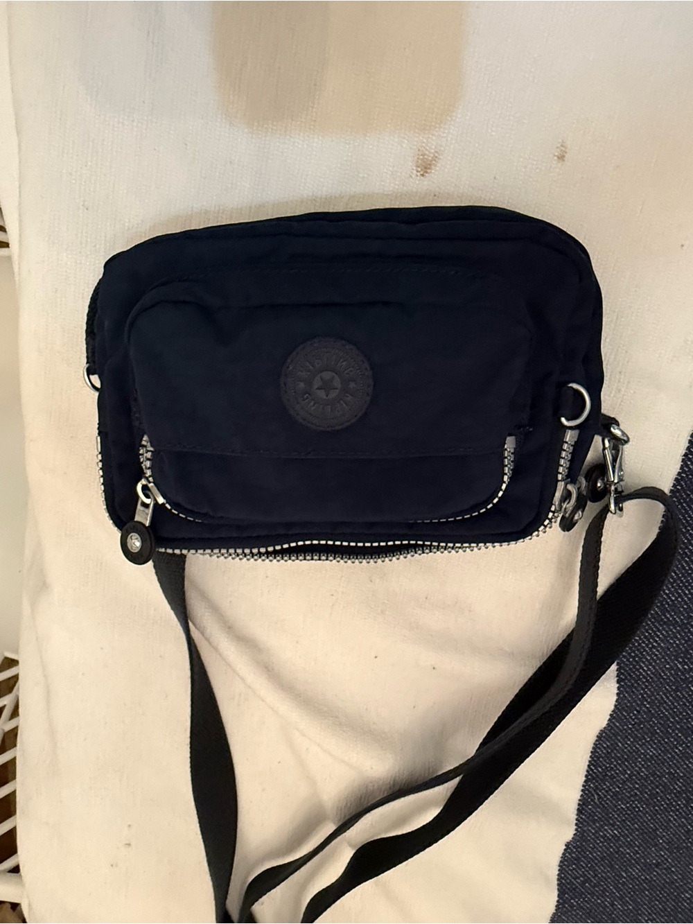 Kipling Navy Blue Compact Crossbody Belt Bag
